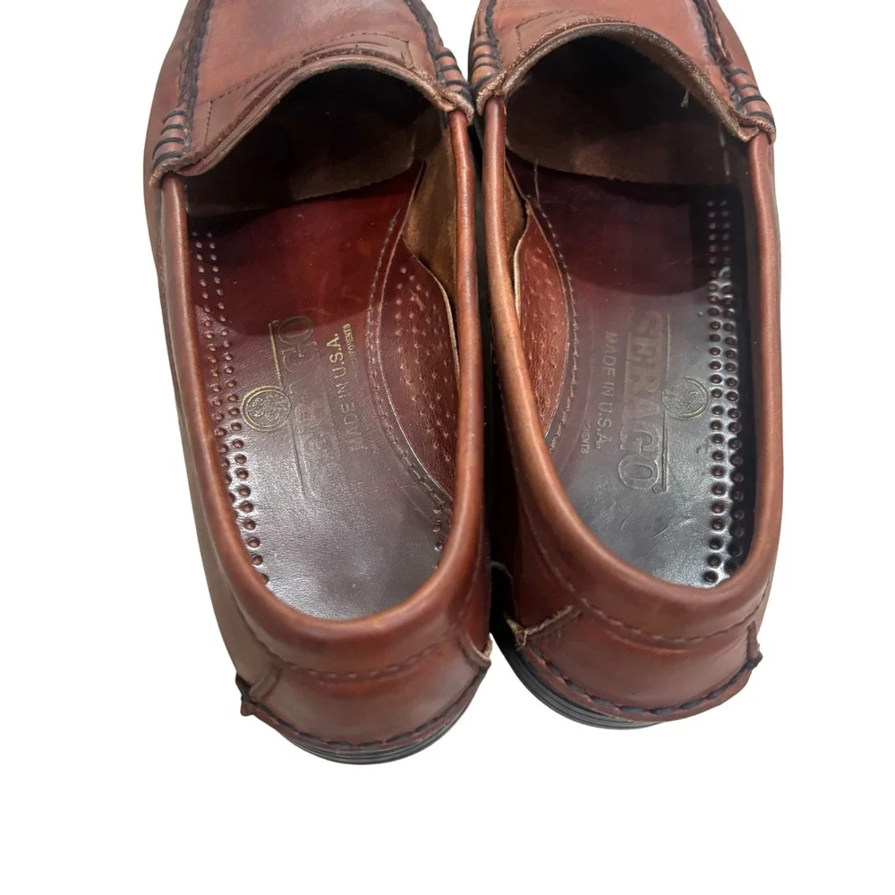 Sebago Classic Dan Brown Leather Penny Loafers Made in USA Womens 8.5 M